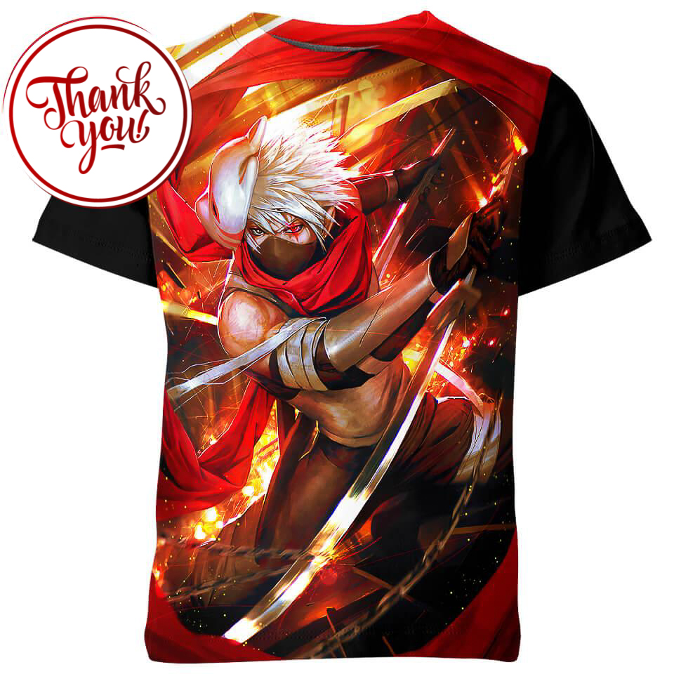 Naruto Anbu Kakashi 3D Print Unisex T-Shirt