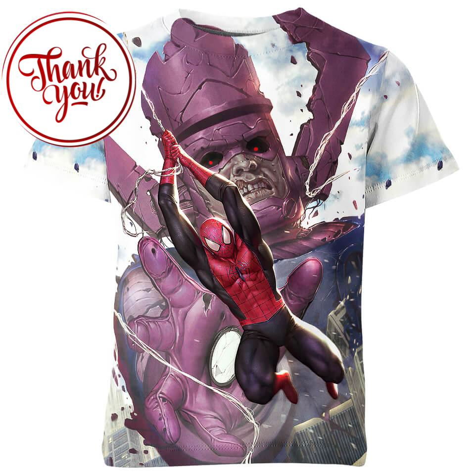 Galact vs Spider Man 3D Print Unisex T-Shirt