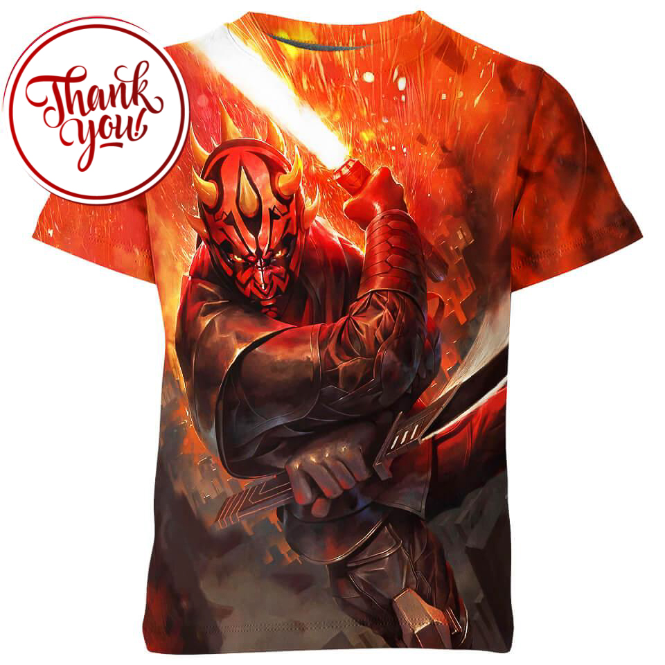 Apprentice In The Shadows Darth Maul Star Wars 3D Print Unisex T-Shirt