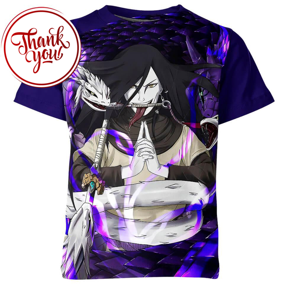 Naruto Orochimaru 3D Print Unisex T-Shirt