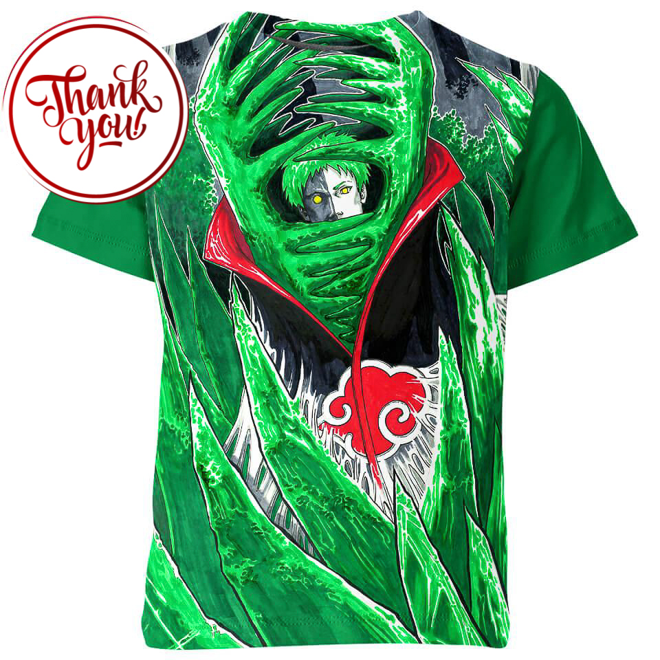 Akatsuki Zetsu Naruto 3D Print Unisex T-Shirt