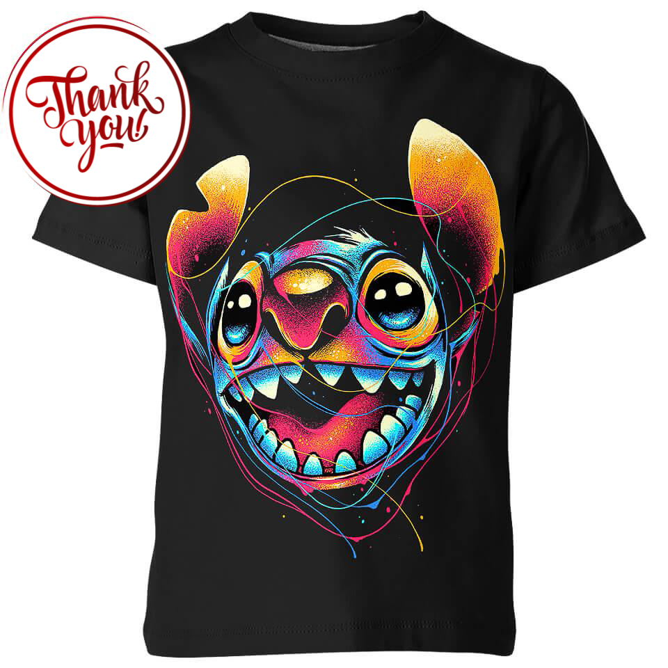 Colorful Stitch 3D Print Unisex T-Shirt
