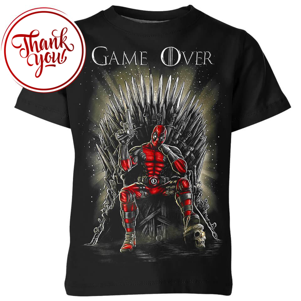 Game Over - Deadpool 3D Print Unisex T-Shirt