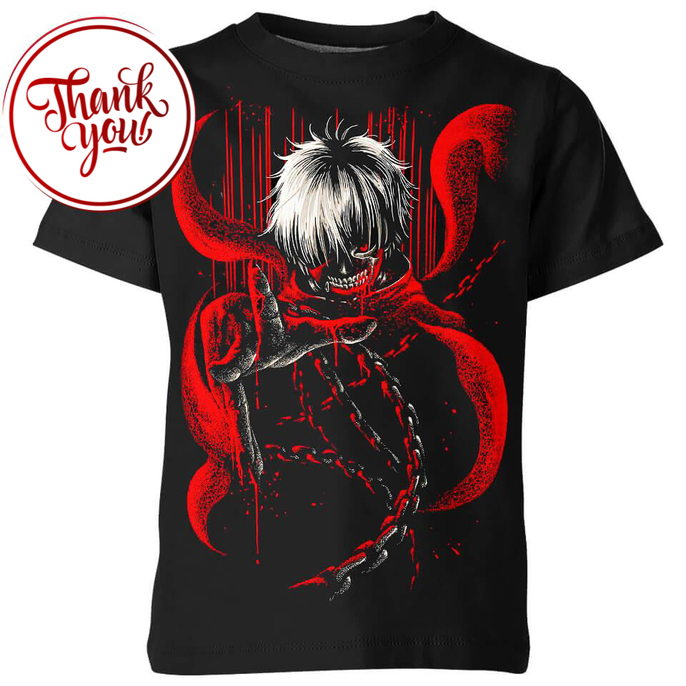 Ghostly Kaneki Ken 3D Print Unisex T-Shirt