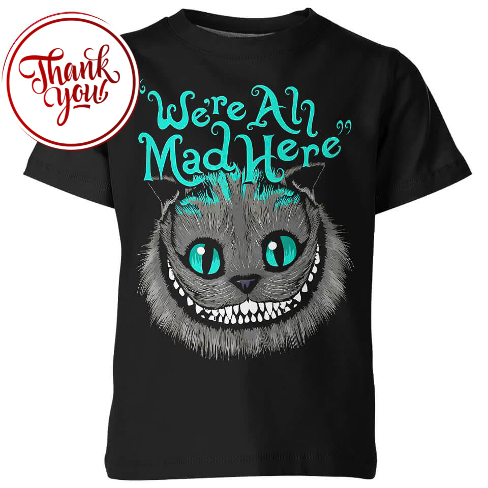 We're All Mad Here Cheshire Cat 3D Print Unisex T-Shirt
