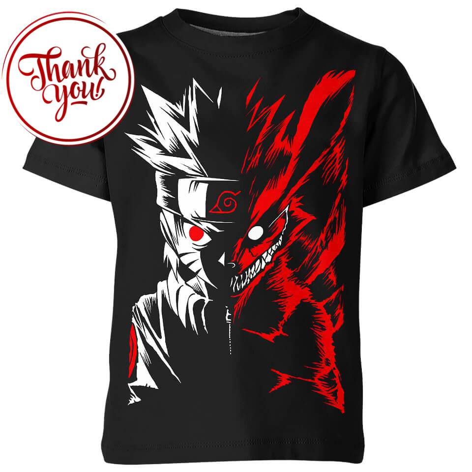 Two Face Naruto 3D Print Unisex T-Shirt