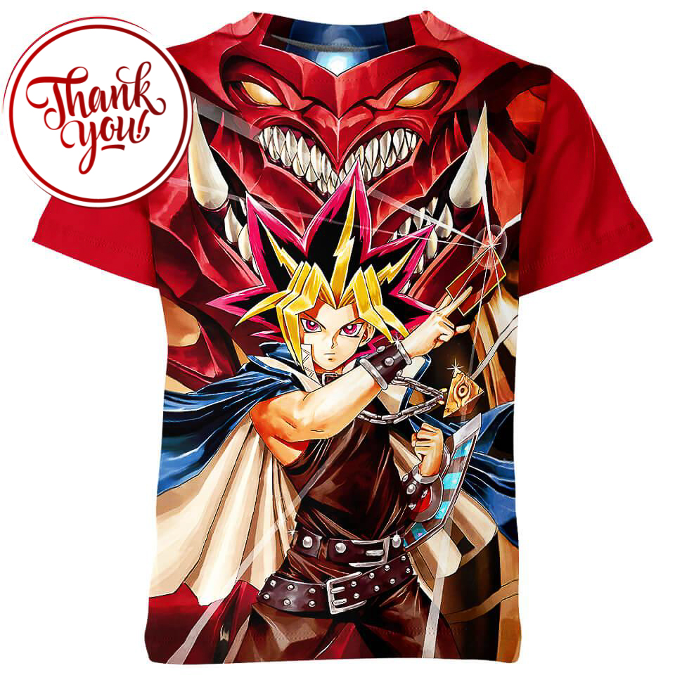 Yugi Muto Ancient Gods Yugioh 3D Print Unisex T-Shirt