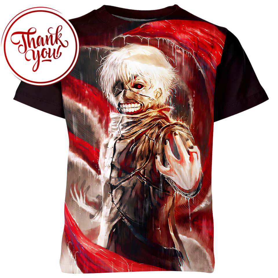 Spooky Ken Kaneki 3D Print Unisex T-Shirt