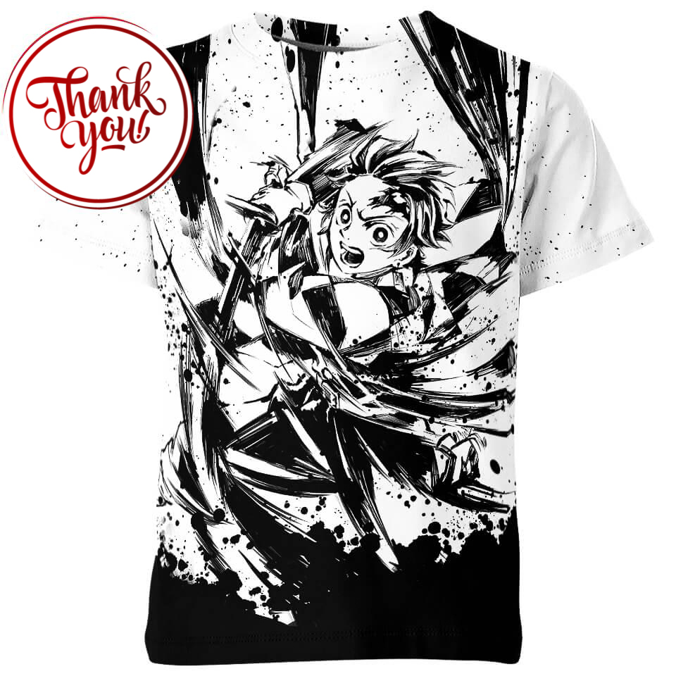 Splashing Water Flow - Tanjiro 3D Print Unisex T-Shirt