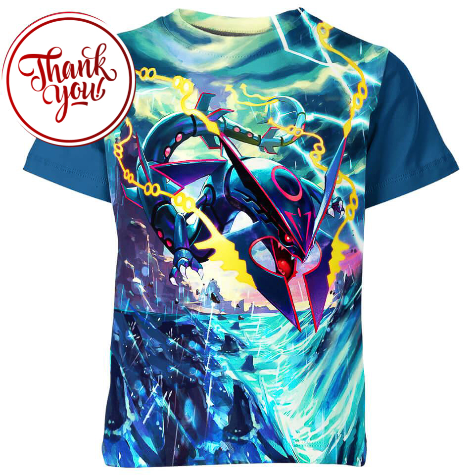 Legendary Mega Rayquaza - Pokemon 3D Print Unisex T-Shirt