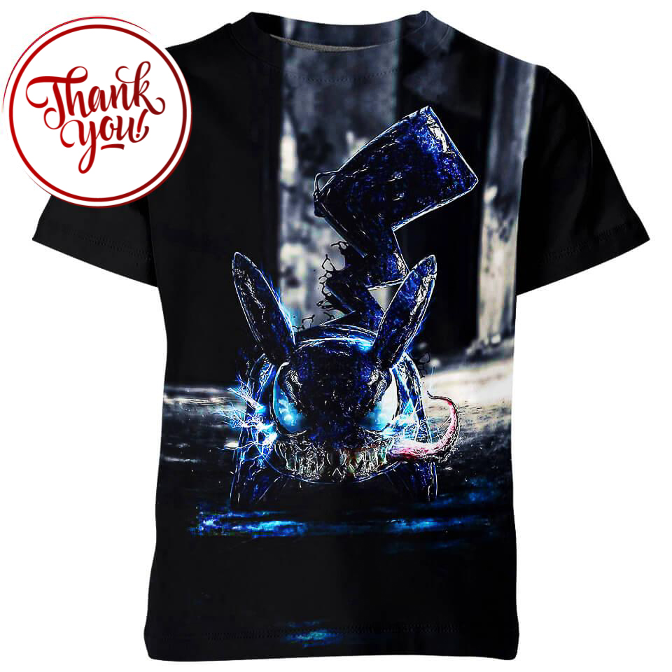 Venom x Pikachu 3D Print Unisex T-Shirt