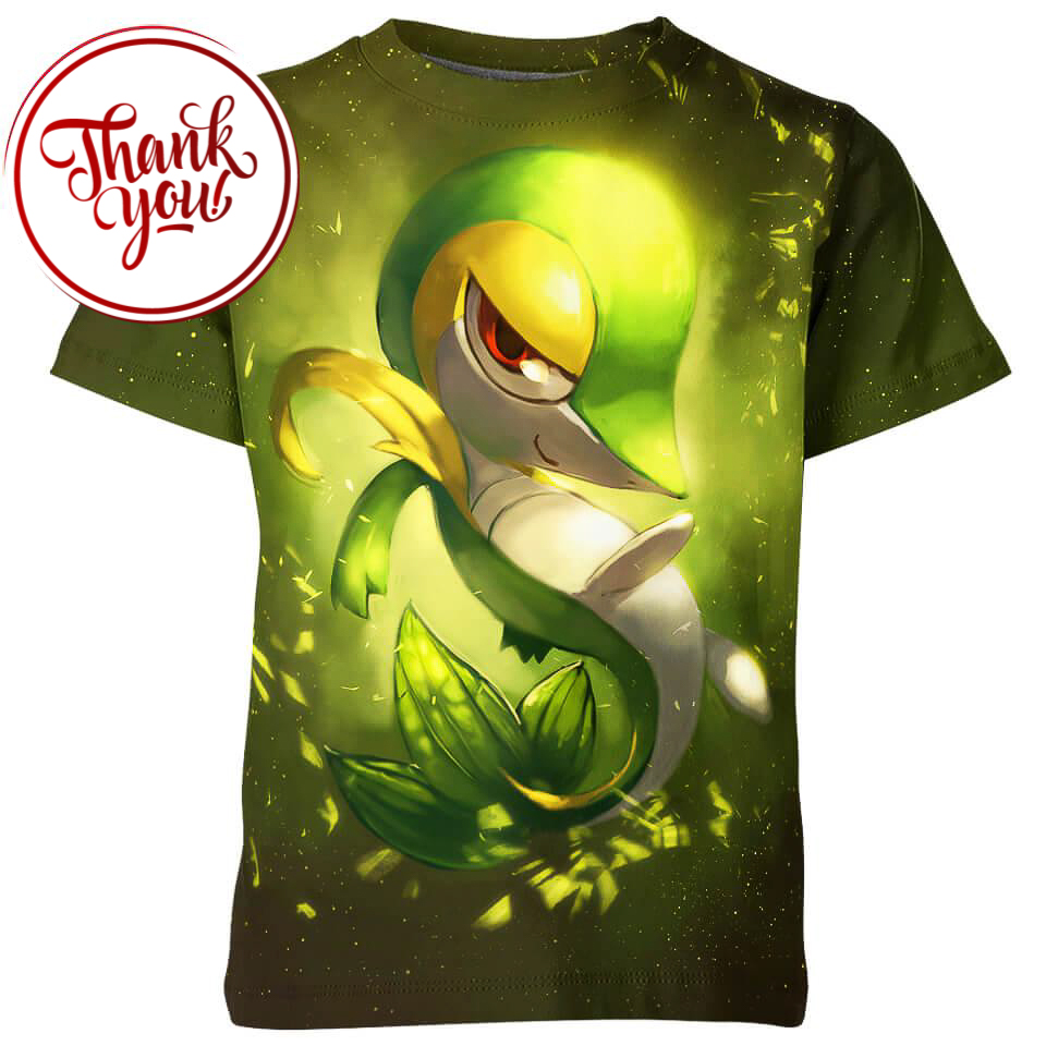 Snivy Pokemon 3D Print Unisex T-Shirt