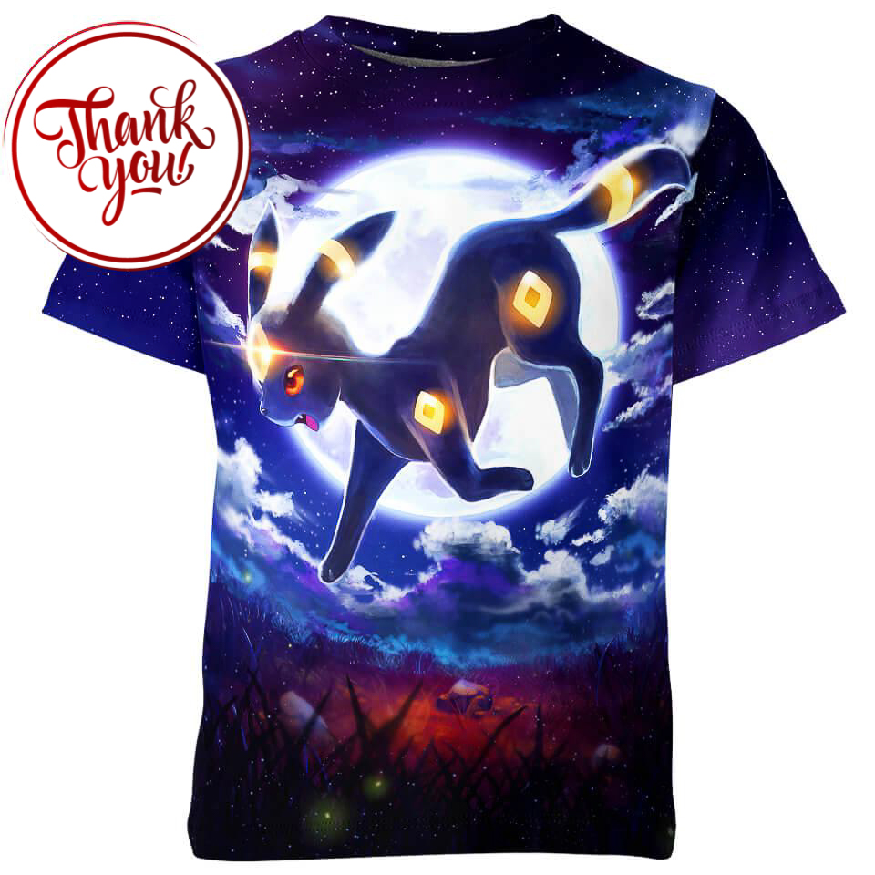 Pokemon Umbreon 3D Print Unisex T-Shirt