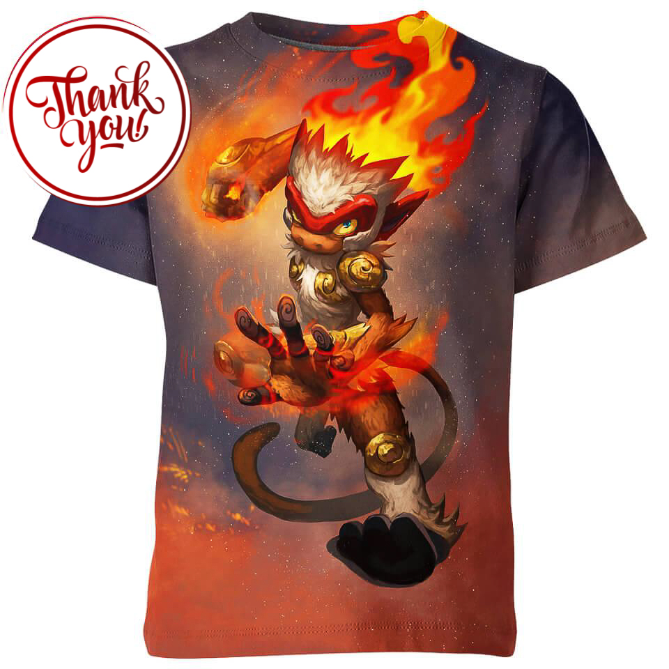 Fire Infernape - Pokemon 3D Print Unisex T-Shirt