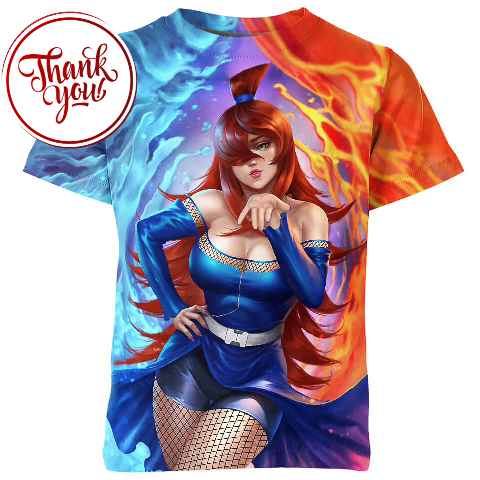 Mei Terumi Naruto 3D Print Unisex T-Shirt