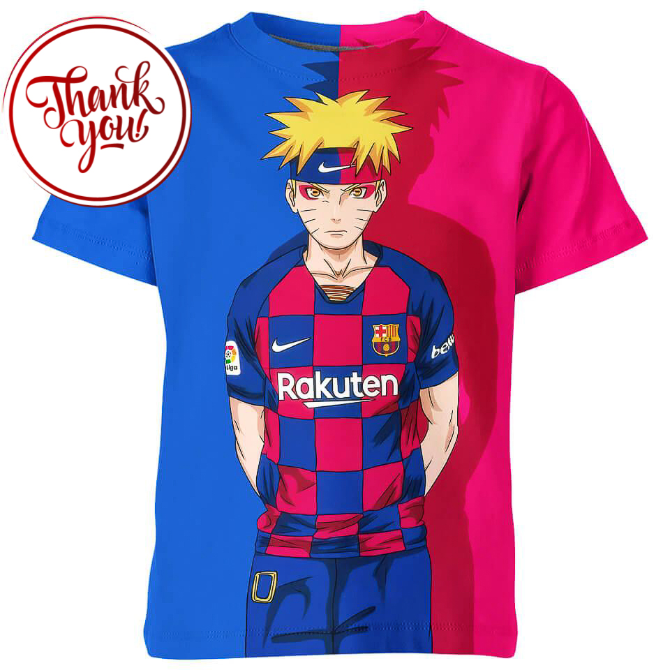 Naruto Barcelona 3D Print Unisex T-Shirt