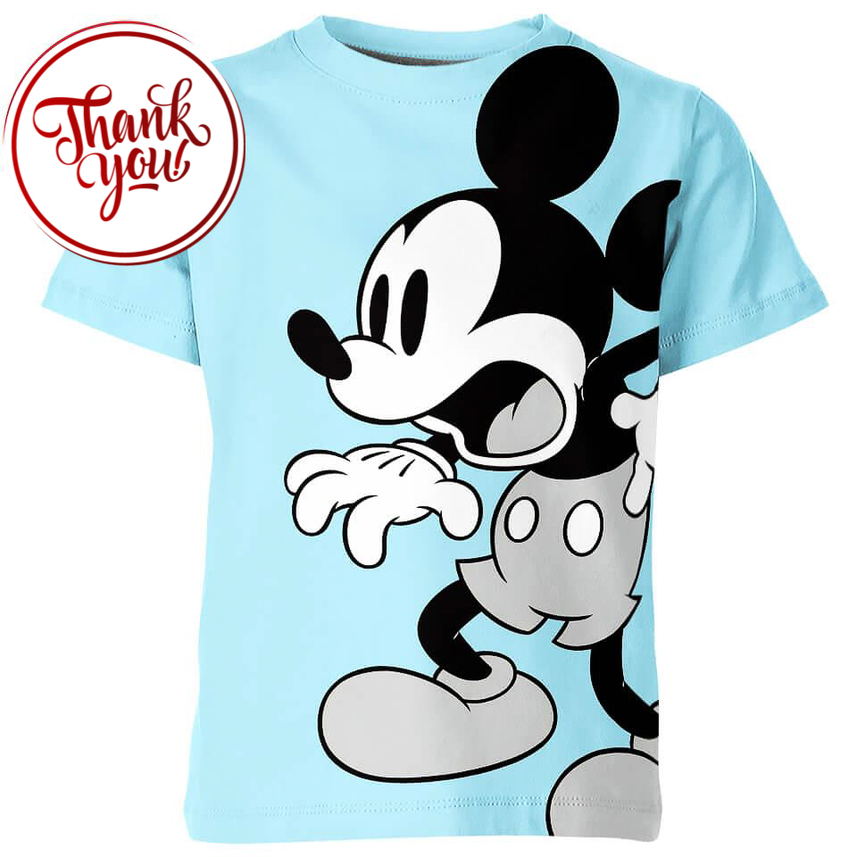 Startle Mickey Mouse 3D Print Unisex T-Shirt