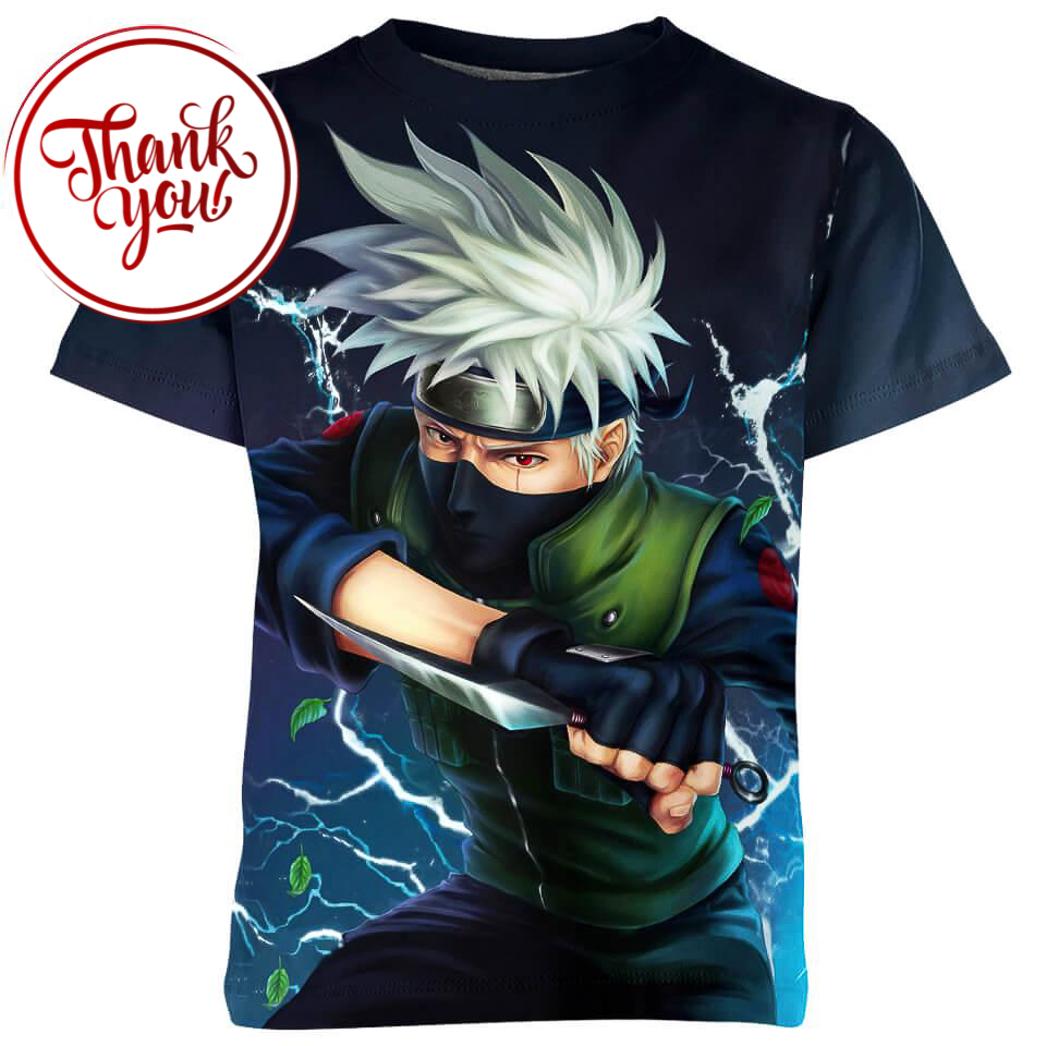Naruto Kakashi 3D Print Unisex T-Shirt