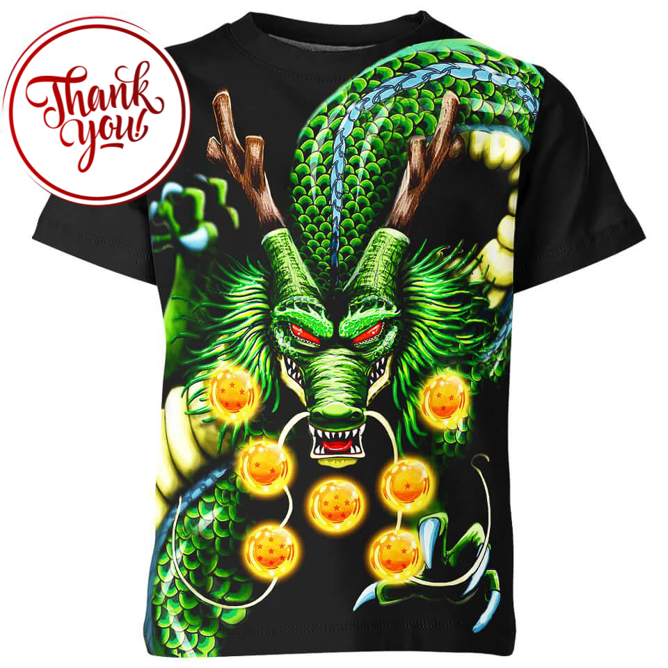 The Dragon God Shenron in Dragon Ball 3D Print Unisex T-Shirt