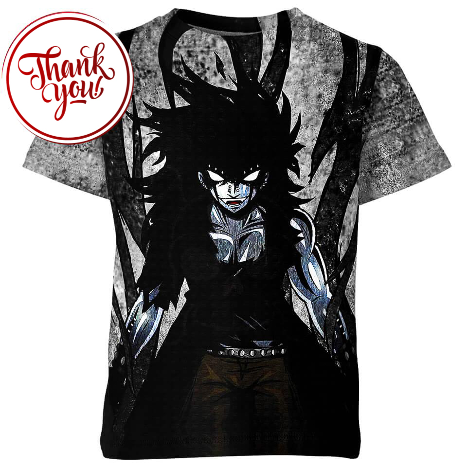 Black Shadow Gajeel Redfox Fairy Tail 3D Print Unisex T-Shirt