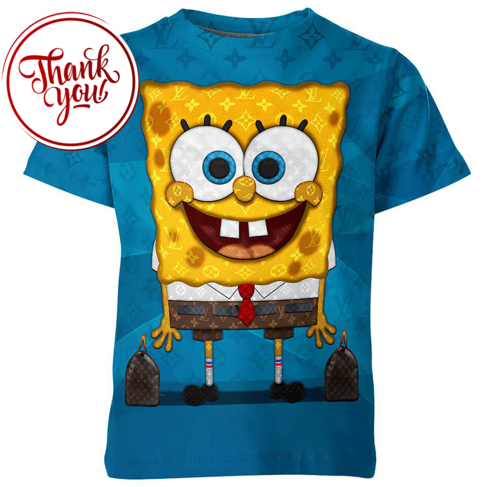 SpongeBob Louis Vuitton 3D Print Unisex T-Shirt