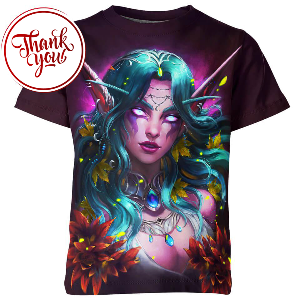 Tryande Whisperwind WoW Game 3D Print Unisex T-Shirt