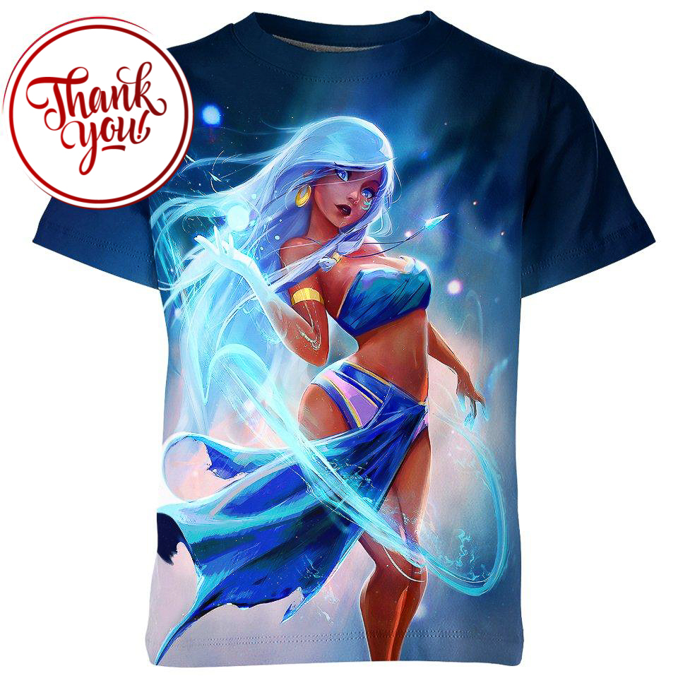 Princess of Atlantis - Cartoon 3D Print Unisex T-Shirt