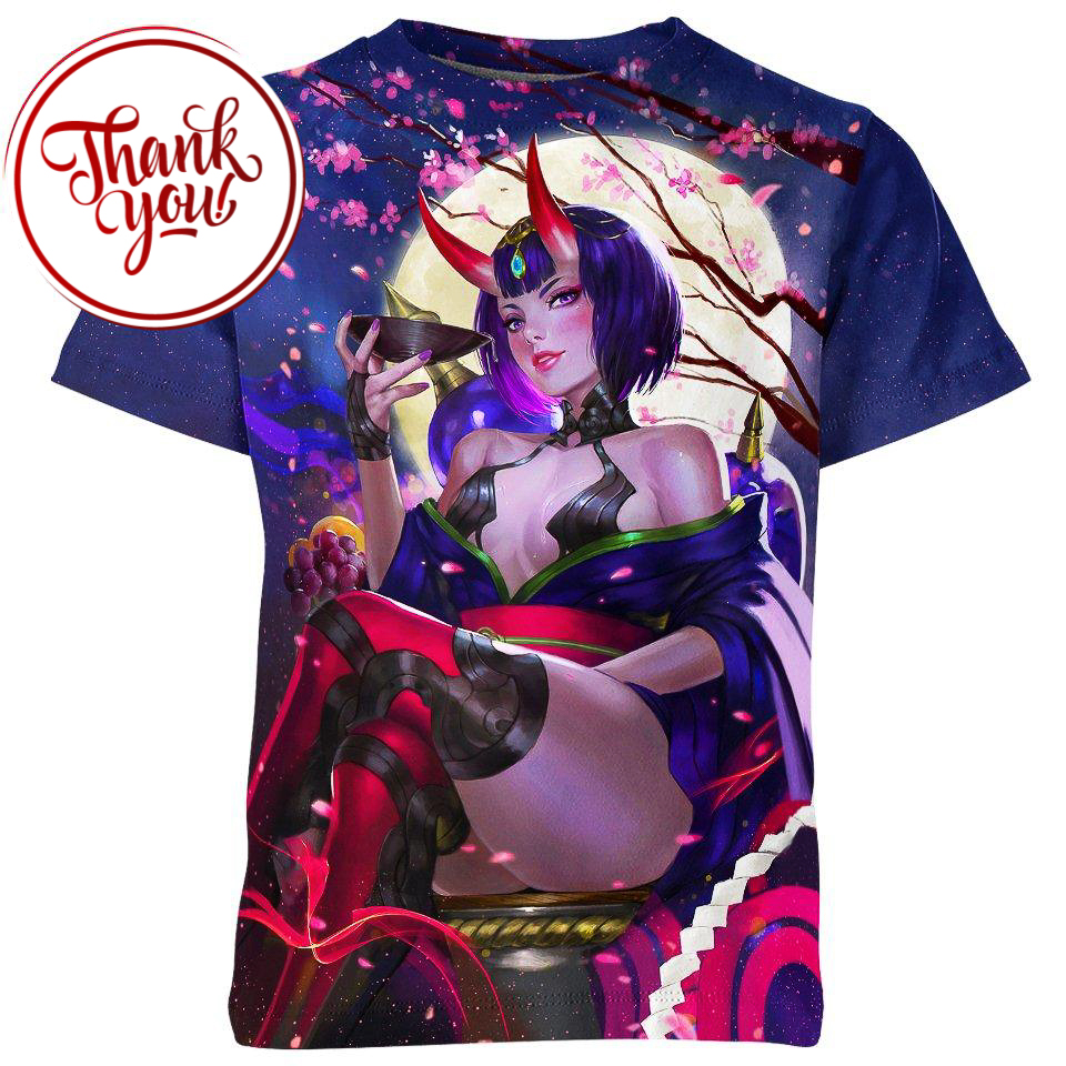 Shuten Doji Fate Grand Order Anime 3D Print Unisex T-Shirt