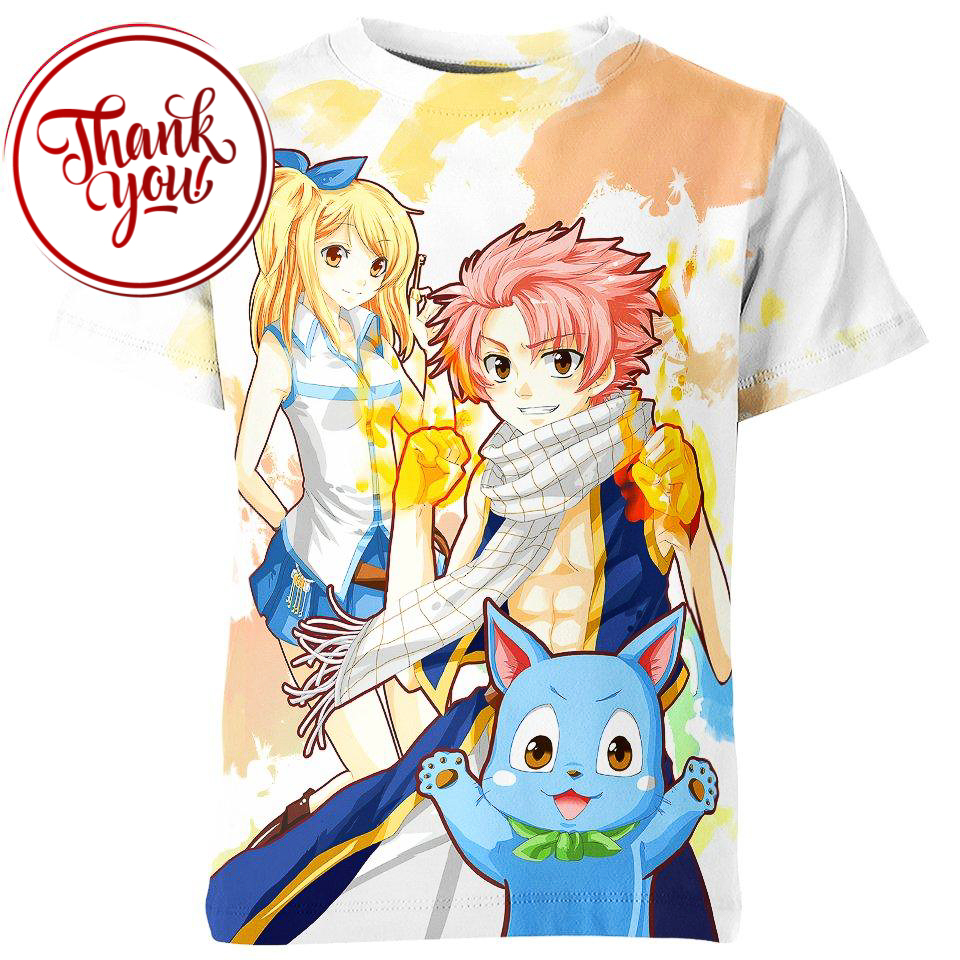 Natsu x Lucy - Fairy Tail 3D Print Unisex T-Shirt