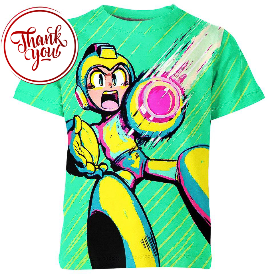 Neon Megaman - Game 3D Print Unisex T-Shirt