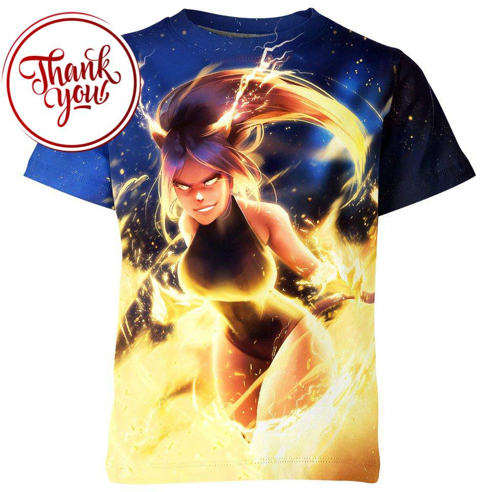 Thunder God Yoruichi Shihouin Bleach 3D Print Unisex T-Shirt