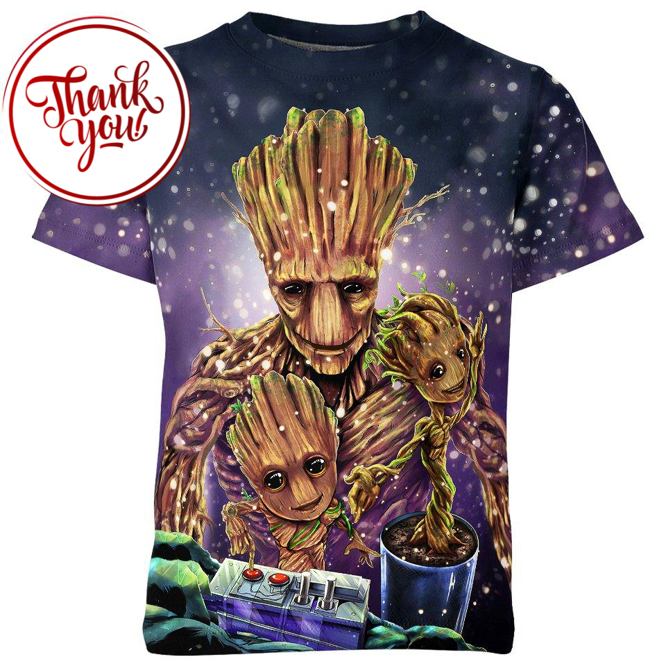 We Are Groot Guardian of The Galaxy 3D Print Unisex T-Shirt