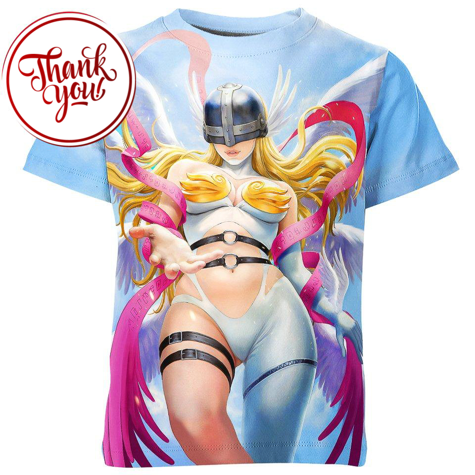 Angewomon - Digimon Anime 3D Print Unisex T-Shirt