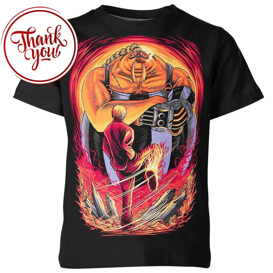 Sanji vs Queen One Piece 3D Print Unisex T-Shirt