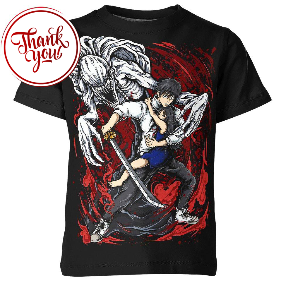 Yuta Okkotsu and Queen of Curses Rika - Jujutsu Kaisen 3D Print Unisex T-Shirt