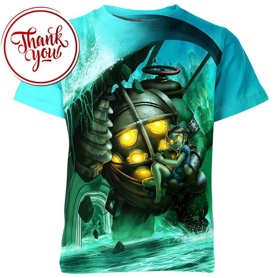 Big and Lil - BioShock Game 3D Print Unisex T-Shirt