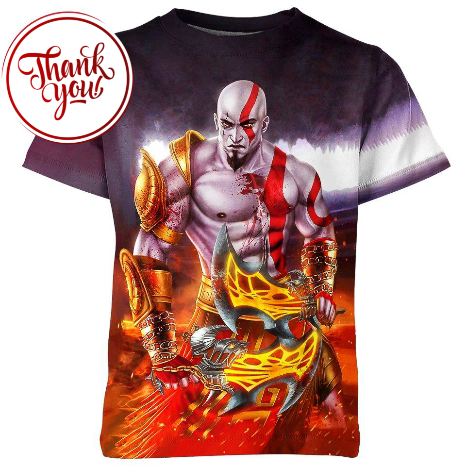 Ghost of Sparta - Kratos God of War Game 3D Print Unisex T-Shirt