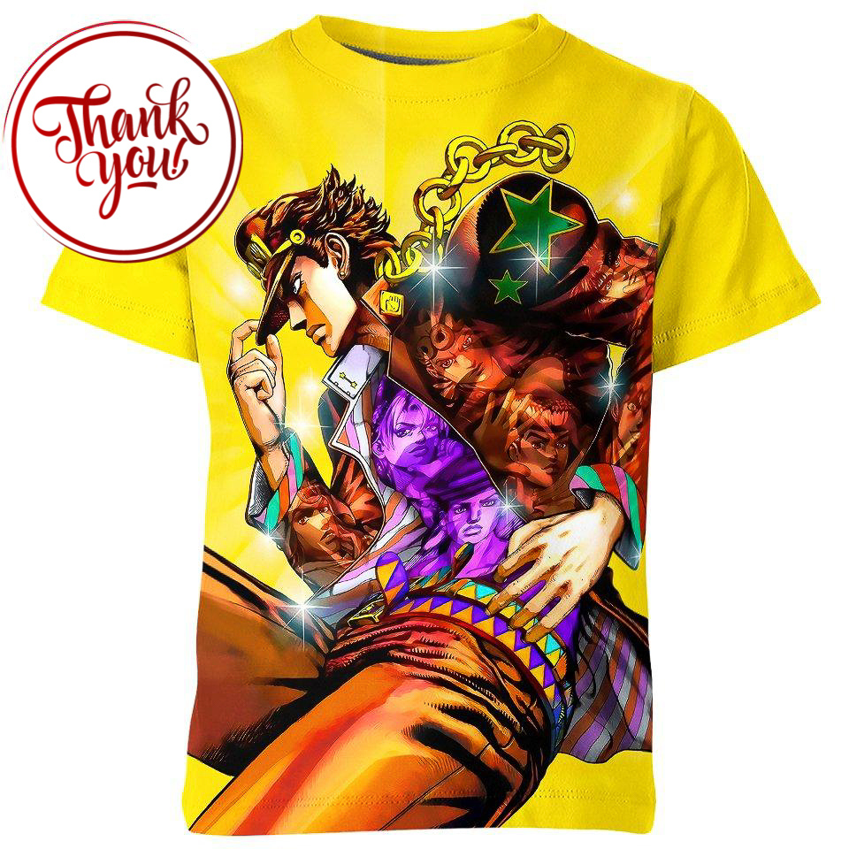 Jotaro Kujo Flashy - Jojos 3D Print Unisex T-Shirt