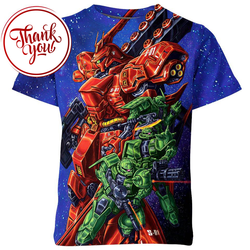 Zaku in Gundam 3D Print Unisex T-Shirt