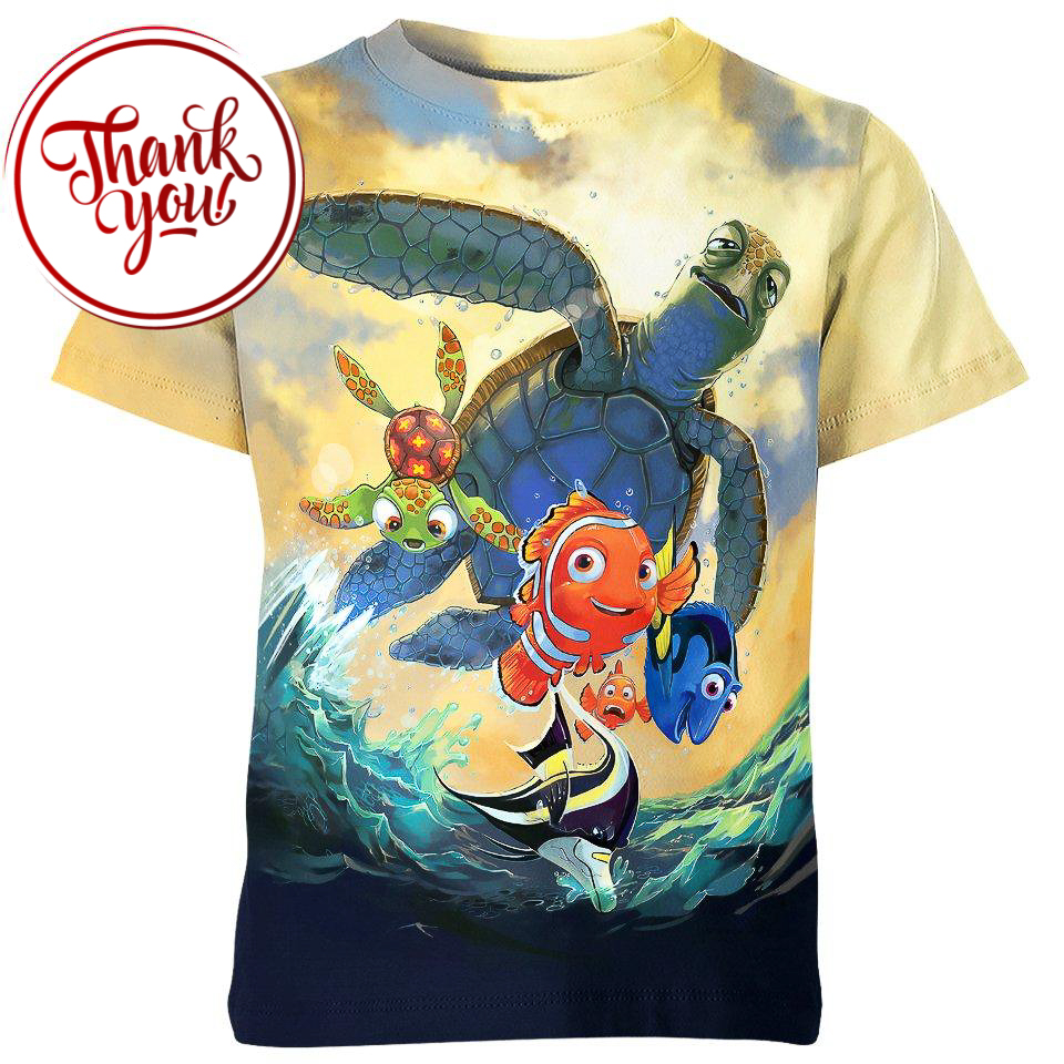 Finding Nemo and Friends Cartoon 3D Print Unisex T-Shirt