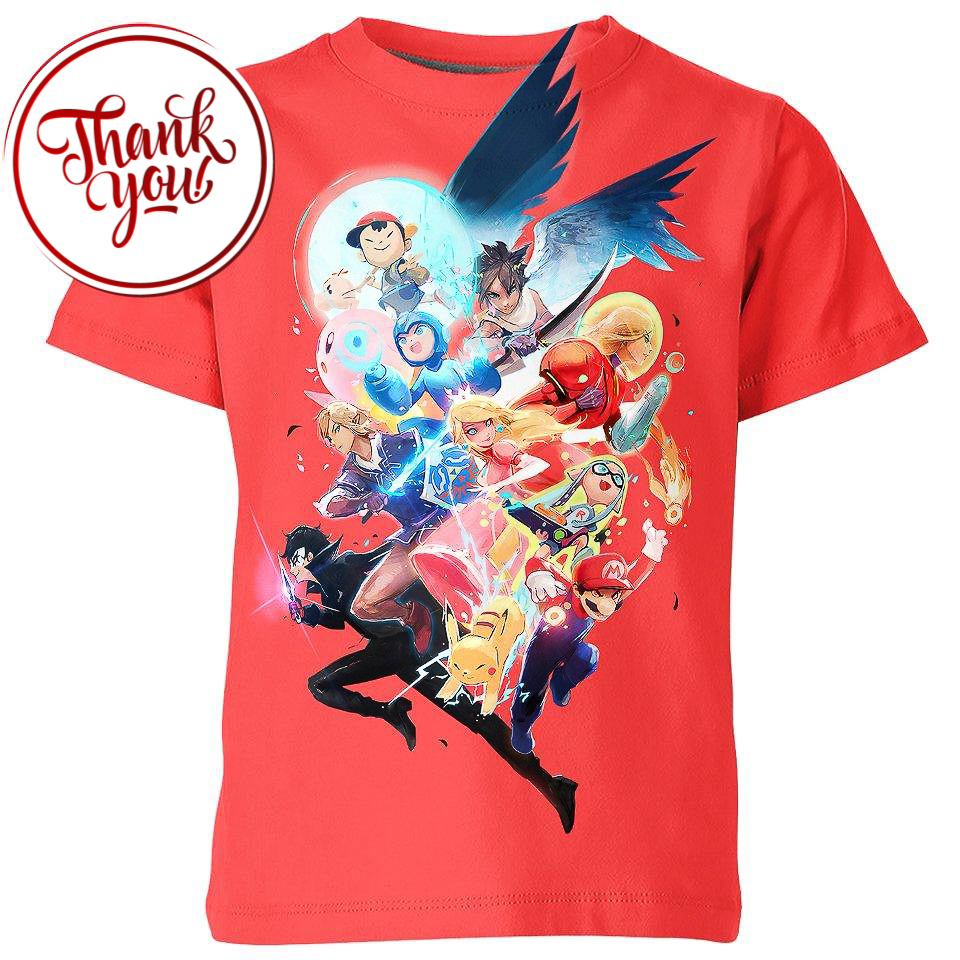 Smash Bros Ultimate - Mario 3D Print Unisex T-Shirt