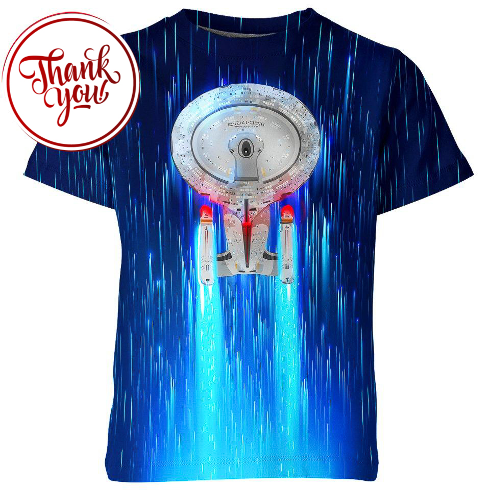 Starship Star Trek 3D Print Unisex T-Shirt