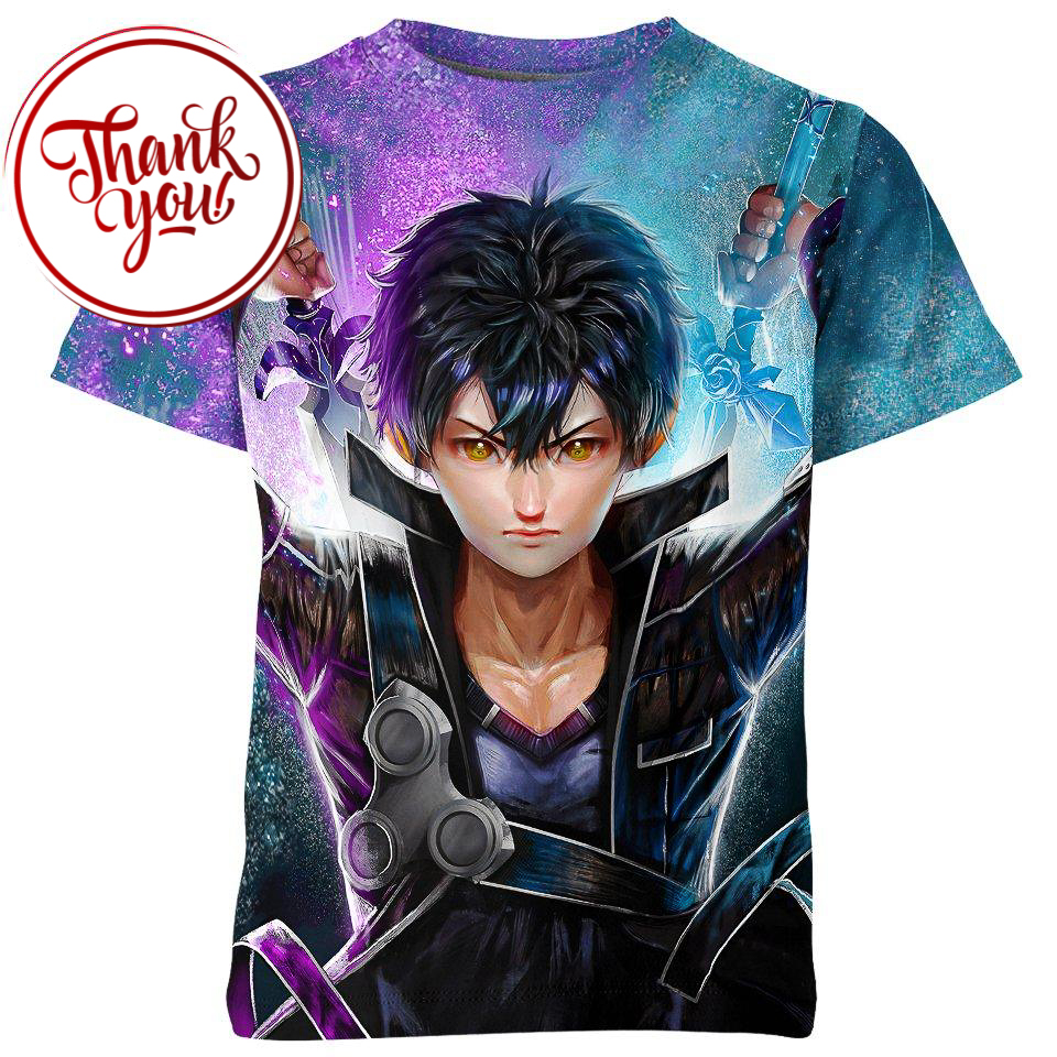 Excellent Kirito Sword Art Online 3D Print Unisex T-Shirt