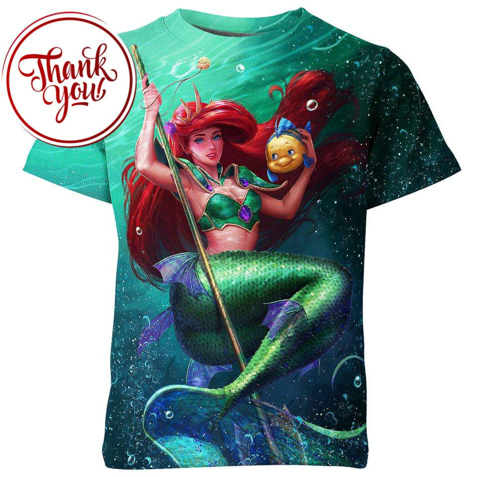 Knight Ariel - Cartoon 3D Print Unisex T-Shirt