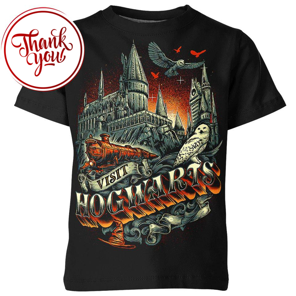 Visit Hogwarts Harry Potter 3D Print Unisex T-Shirt