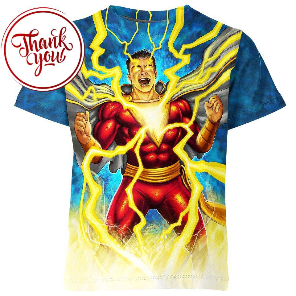 Marvellous Shazam DC 3D Print Unisex T-Shirt