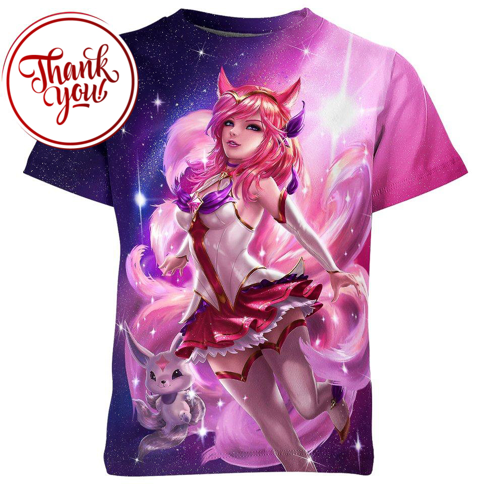 Star Guardian Ahri League of Legends 3D Print Unisex T-Shirt