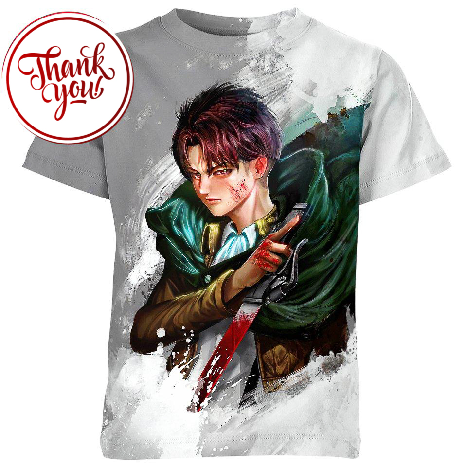 Badass Levi Ackerman 3D Print Unisex T-Shirt