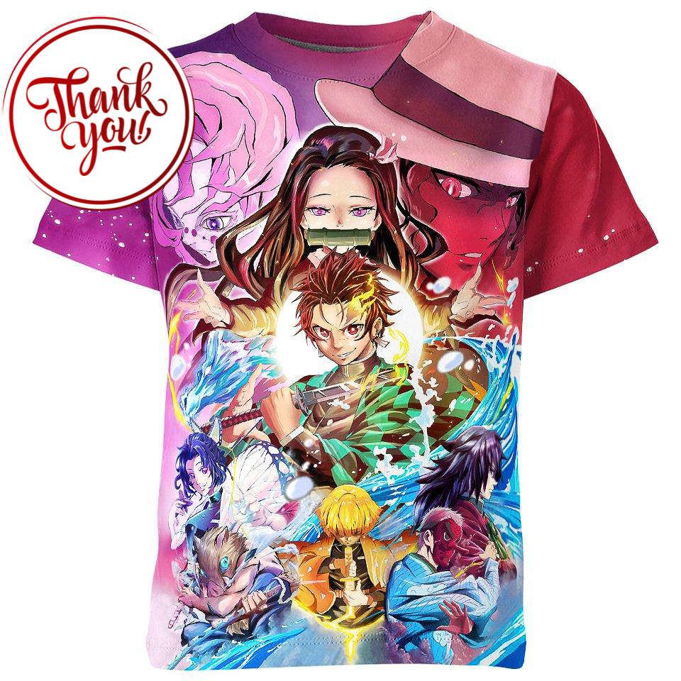 All Characters Demon Slayer 3D Print Unisex T-Shirt