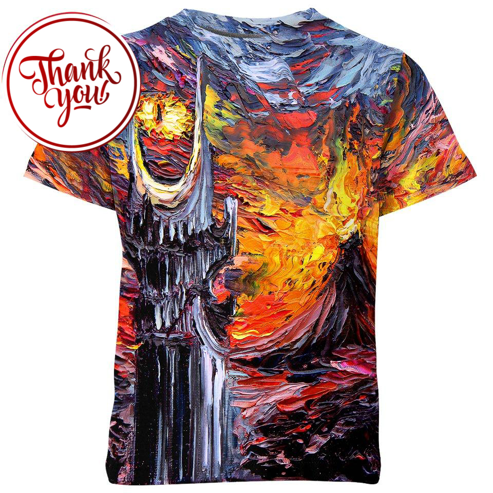 Lord of the Rings Van Gogh Style Painting 3D Print Unisex T-Shirt